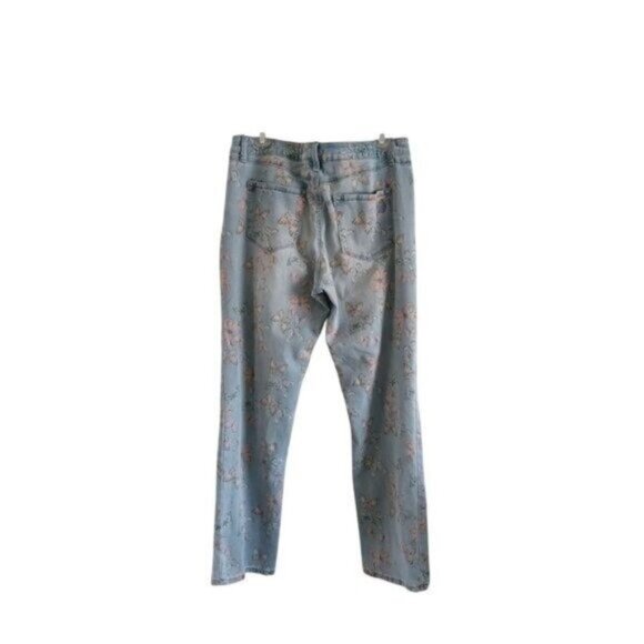Laurie Felt Woman's 12 Boyfriend Jeans Relaxed Fit Butterfly Print Whimsical - Picture 5 of 8